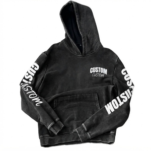 Brown Graphic Zip Up <b>Hoodie</b> Blue Print Vintage Washed Oversized Streetwear <b>Grunge</b> Cropped Fit - Product Image 3