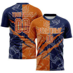 Custom Sublimation Sports T <b>Shirt</b> Navy <b>Pink</b> Graphic Team Jersey With Name And Number - Product Image 3