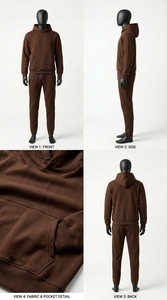 Ensemble de survêtement à capuche de couleur unie, tenue de sport streetwear - Product Image 6