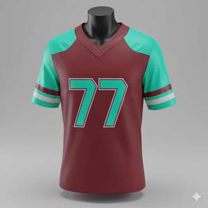 Maillots de football américain brodés respirants de haute qualité, personnalisables avec nom et logo d'équipe, pour la saison, vente en gros à prix abordable - Product Image 1