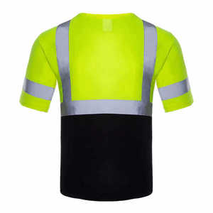 Camiseta de seguridad reflectante de alta visibilidad para hombre, de buena calidad, 100% algodón, para trabajo, OEM. - Product Image 4