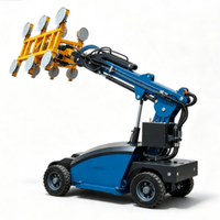 Robot de levage de verre électrique sur roues, ventouse mobile pour travaux de construction en verre