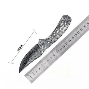 Couteau Burraq personnalisé fait main en acier Damas, lame vierge, motif goutte de pluie, multifonctionnel, 7,5 pouces, cadeau idéal pour l'extérieur - Product Image 4