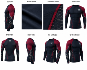 OEM Rashguard de compression à manches longues pour hommes, vêtements de sport pour la gym, avec logo et impression personnalisés - Product Image 6
