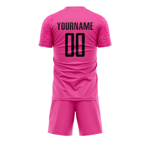 Durable 100% Polyester Soccer Uniform Breathable Football Jersey Shorts Set Custom Team Name for Unisex Competitive Sports - Product Image 2