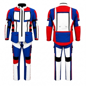 Traje de motocicleta de 3 capas para hombre, impermeable, de poliéster, protección para todas las estaciones, multicapa, para carreras de motocicleta - Product Image 1