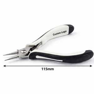 Pince à bec rond 115 mm en acier inoxydable de haute qualité pour la fabrication de bijoux, la perlage, la mise en boucle de fils, usage professionnel et artisanal - Product Image 4