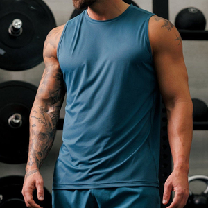 Wholesale High Quality Fitness Bodybuilding Undershirt Gym tank Tops Men's Singlet Men Cotton <b>Vests</b> - Product Image 1