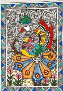 Pintura Artesanal Metálica 3D de Arte Folclórico de Jharkand, Vibrante Decoración del Hogar Madhubani - Product Image 2