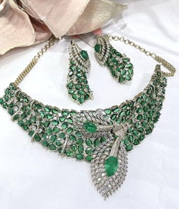 Exquisite Designer High Quality Silver Plated Zircon <b>Statement</b> Fusion Women's <b>Necklace</b> Set Earrings Gift Party Wedding Modern - Product Image 3