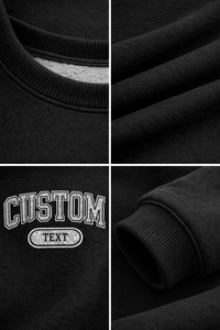 High Quality Customized Print Women 100% Cotton <b>Sweatshirt</b> Black Crew Neck Oversized Pullover Soft Fleece Casual Streetwear - Product Image 6