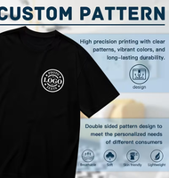 T-shirt personnalisé en coton tricoté 100 % pour homme – Impression double face unie, coupe décontractée oversize, écologique et respirant pour équipe