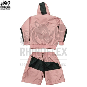 Custom Plus Size <b>Thermal</b> Breathable Printed Windbreaker Summer Set Short Hoodie <b>Men</b> Tracksuit Customizable Training Wear - Product Image 4