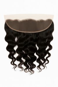 Perruque Lace Frontale en Cheveux Humains Ondulés (Water Wave & Natural Wave) Remy, Facile à Poser, Noire - Product Image 3