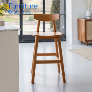 Stylish Durable Tall Solid Wood Bar Chair with Comfortable Seat Modern Cafe Restaurant Furniture Direct Supply From Vietnam - Product Image 1