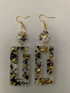 Pendientes de Resina Clásicos Hechos a Mano para Mujer, con Forma Personalizada, Tipo Clip - Product Image 2