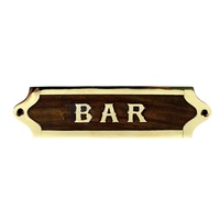 Plaque signalétique nautique en laiton et en bois pour navires dans un style élégant Plaque signalétique en bois pour panneaux muraux aux prix de gros