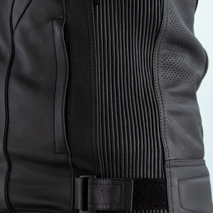 <b>Men's</b> Genuine Leather Motorcycle <b>Jacket</b> with Armor Protection Perforated Sports Racing Biker <b>Jacket</b> - Product Image 6