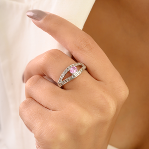 Anillo Solitario Minimalista de Plata Pura 925 con Diseño de Espiga Dividida para Mujer, Joyería Fina para Uso Diario y Accesorios para Fiestas - Product Image 4