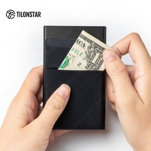 TILONSTAR TVC106 bas quantité minimale de commande personnalisation Pop up pochette de protection de carte de crédit minimaliste mince en aluminium porte-carte d'identité portefeuille - Product Image 1