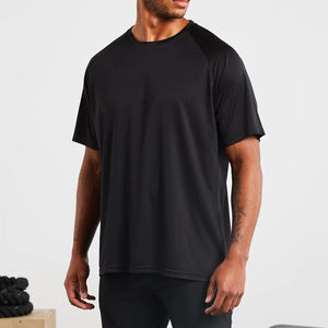 Camiseta de entrenamiento de algodón de alta elasticidad, Camiseta deportiva holgada para hombres con músculos, camiseta de gimnasio, camiseta de ajuste relajado con serigrafía - Product Image 1