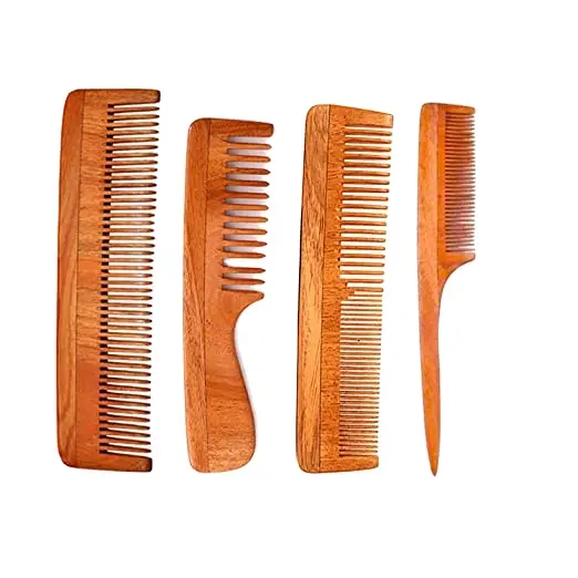 Sisir Kayu Kustom Buatan Tangan Sisir Kayu Alami Tersedia Dalam Berbagai Macam Ukuran untuk Dijual Kembali Ideal untuk Salon Rambut dan Penata Rambut