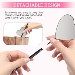 Stainless Steel Eyelash <b>Mirror</b> Precision Salon Tool For Eyelash Extension Checking And Lash Care - Product Image 4