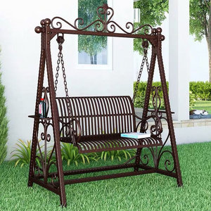 Columpio de Hierro Forjado Artesanal, Columpio de Jardín con Patrones Decorativos Personalizados para Hoteles y Jardines de Villas - Product Image 4