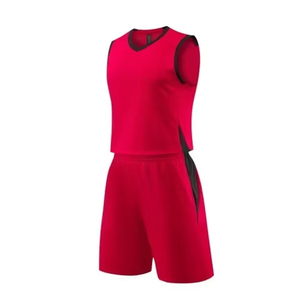 Ensembles d'uniformes de basketball imprimés numériquement de haute qualité, logo personnalisé, unisexe, sans manches, respirant, séchage rapide, polyester sans couture 100% - Product Image 1