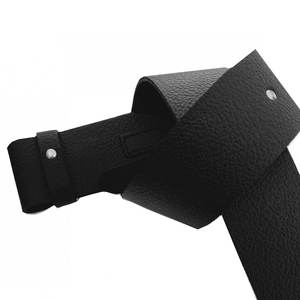 Cinturones de Cuero de Alta Calidad para Vestir con Tartán Escocés Tradicional Negro Liso, Accesorios de Vestimenta - Product Image 5