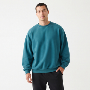 Sweat-shirt ample à manches longues pour homme, 100 % coton, coupe décontractée, style streetwear hiver - Product Image 6