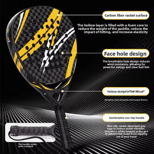 Raqueta de Pádel Premium de Fibra de Carbono 18K con Núcleo de Espuma EVA para Todos los Niveles de Habilidad y Deportes al Aire Libre - Product Image 2
