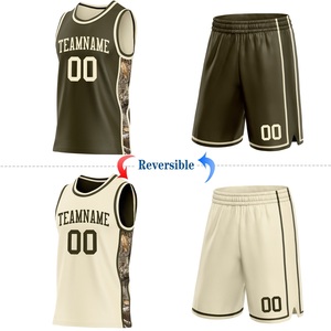 Reversible Basketball Jersey Teamname 00 <b>Camo</b> Side Mesh Tank <b>Top</b> Unisex Adult All Seasons Sublimated Print - Product Image 3