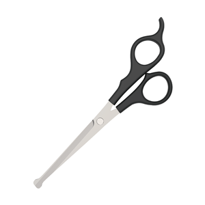 Professional 5.56 Inch Stainless Steel Blade <b>Plastic</b> Handle Right Handed Beveled <b>Edge</b> Beauty Safety Tip Hair Scissors for Home - Product Image 5
