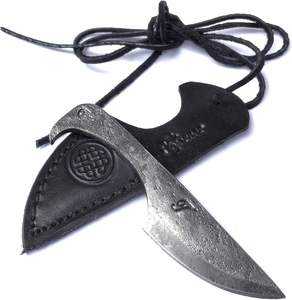 Cuchillo de Camping Forjado a Mano de Grado Industrial, Funda Flamingo, Colección Vintage Antigua, Estuche de Cuero Genuino, Acero Inoxidable - Product Image 1