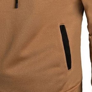 <b>Men's</b> Color Blocking Hooded Sweatshirt Regular Fit Knitted Casual Autumn Wear with Pocket Design - Product Image 3