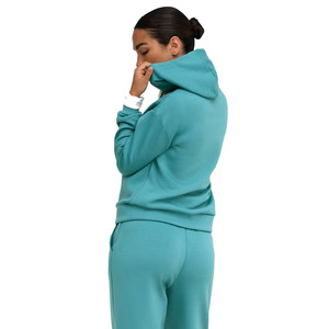 Women Oversized Hooded Sweatshirt Solid Color Full Sleeve Fleece Hoodie With Pockets Breathable Autumn Wear Hoodie For Women - Product Image 2