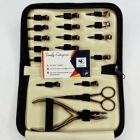 Ensemble professionnel Somofy Enterprises de 17 pièces en acier inoxydable durable de haute qualité, couleur or rose, pour outils capillaires commerciaux durables