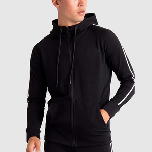 Sudadera con Capucha Roja para Hombre, Cierre de Cremallera, Corte Regular, Color Sólido, Felpa, Informal, para Otoño - Product Image 6