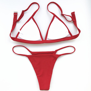 Manufacturer Solid Color <b>Plus</b> <b>Size</b> New Style OEM Custom Logo <b>Bikini</b> <b>Set</b> New Design Sexy Women <b>Bikini</b> <b>Set</b> Breathable - Product Image 3
