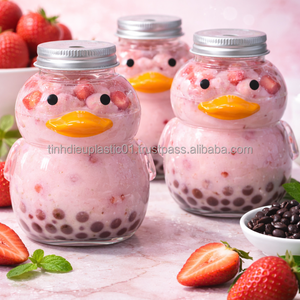 Bouteille PET 500 ml en forme de canard, design mignon, avec couvercle hermétique, pour sodas et smoothies, vente en gros OEM ODM, usine du Vietnam - Product Image 4