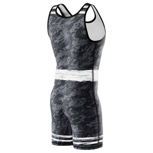 USA Design High Quality Gym Training Wrestling Singlets Custom Design Printing Power Lift Weightlifting Singlet Suits - Product Image 4