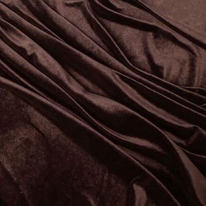 Coffee <b>Brown</b> 9000 Solid Soft Polyester Velvet Fabric Breathable Woven Material For Luxury Apparel Dress Garment Home Textile - Product Image 4