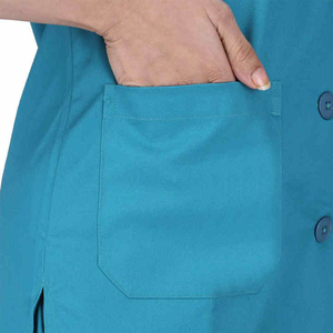 Tenue médicale unisexe personnalisable en denim multicolore, deux pièces, lavable, pour l'été, avec blouse de laboratoire et pantalon, vente en gros, haute qualité, Needle - Product Image 3