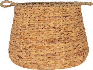<b>Large</b> Handwoven Water Hyacinth <b>Basket</b> with Handles Round Wicker <b>Storage</b> <b>Basket</b> for Blankets, Toys, Laundry and Home Organization - Product Image 3