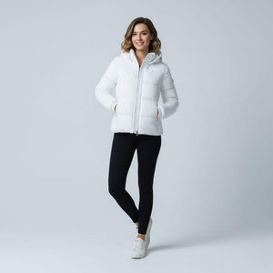 Veste d'hiver unisexe légère et chaude avec capuche matelassée pour l'extérieur – Vente en gros - Product Image 3