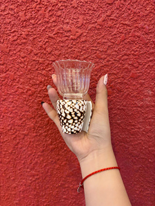 Creative Seashell Base Glass | Custom Design Drinking Glass Marbled Cone Shell - Product Image 4