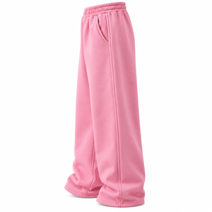 Men's Red Sweatpants Wide Leg Casual <b>Trousers</b> <b>Elastic</b> <b>Waist</b> Knitted <b>Trousers</b> Custom Heavyweight Oversized <b>Trousers</b> - Product Image 5