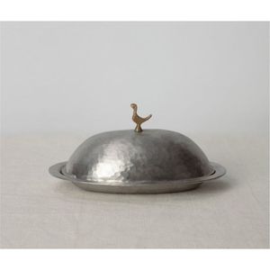 Wholesale Durable Food Grade Metal Butter <b>Dish</b> <b>Set</b> - Rectangular Silver Butter Storage Box with Handle Professional Catering - Product Image 3