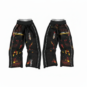 Pantalones Deportivos de Lona Estilo Vintage Personalizados, Efecto de Pintura en Aerosol Colorida, Ecológicos, Transpirables, Cómodos, Joggers Deportivos Personalizados - Product Image 6